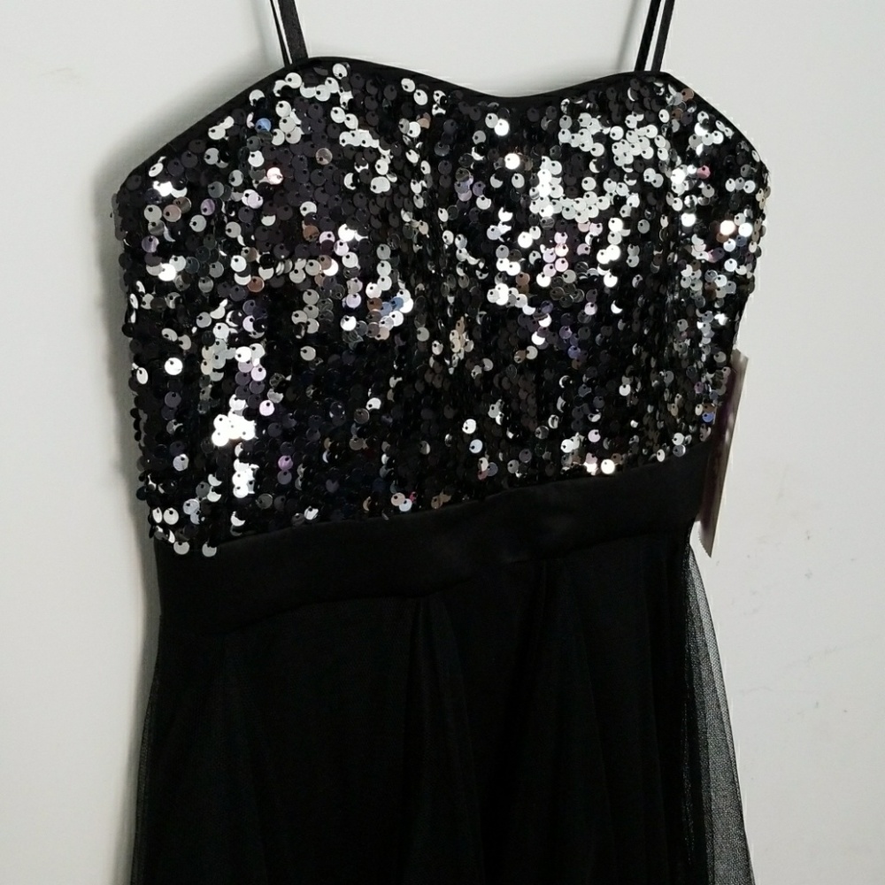 Strapless Sequin Tulle Dress